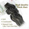 imageNAYOO Clip in Curly Hair Extensions 4PCS Long Wavy Synthetic Thick Hairpieces with Fiber Double Weft for Women Hair Full Head 24 Inch Copper RedBlack Mixed Blonde