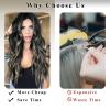 imageNAYOO Clip in Curly Hair Extensions 4PCS Long Wavy Synthetic Thick Hairpieces with Fiber Double Weft for Women Hair Full Head 24 Inch Copper RedBlack Mixed Blonde