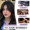 imageNAYOO Clip in Curly Hair Extensions 4PCS Long Wavy Synthetic Thick Hairpieces with Fiber Double Weft for Women Hair Full Head 24 Inch Copper RedBlack