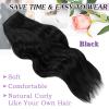 imageNAYOO Clip in Curly Hair Extensions 4PCS Long Wavy Synthetic Thick Hairpieces with Fiber Double Weft for Women Hair Full Head 24 Inch Copper RedBlack
