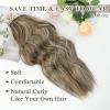 imageNAYOO Clip in Curly Hair Extensions 4PCS Long Wavy Synthetic Thick Hairpieces with Fiber Double Weft for Women Hair Full Head 24 Inch Copper RedBrown Mixed Ash Blonde