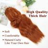 imageNAYOO Clip in Curly Hair Extensions 4PCS Long Wavy Synthetic Thick Hairpieces with Fiber Double Weft for Women Hair Full Head 24 Inch Copper RedCopper Red