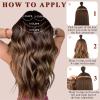 imageNAYOO Clip in Curly Hair Extensions 4PCS Long Wavy Synthetic Thick Hairpieces with Fiber Double Weft for Women Hair Full Head 24 Inch Copper RedCopper Red