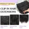 imageNAYOO Clip in Curly Hair Extensions 4PCS Long Wavy Synthetic Thick Hairpieces with Fiber Double Weft for Women Hair Full Head 24 Inch Copper RedDark Brown