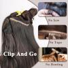 imageNAYOO Clip in Curly Hair Extensions 4PCS Long Wavy Synthetic Thick Hairpieces with Fiber Double Weft for Women Hair Full Head 24 Inch Copper RedDark Brown