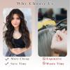 imageNAYOO Clip in Curly Hair Extensions 4PCS Long Wavy Synthetic Thick Hairpieces with Fiber Double Weft for Women Hair Full Head 24 Inch Copper RedDark Brown