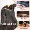 imageNAYOO Clip in Curly Hair Extensions 4PCS Long Wavy Synthetic Thick Hairpieces with Fiber Double Weft for Women Hair Full Head 24 Inch Copper RedGinger Orange