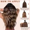 imageNAYOO Clip in Curly Hair Extensions 4PCS Long Wavy Synthetic Thick Hairpieces with Fiber Double Weft for Women Hair Full Head 24 Inch Copper RedGinger Orange