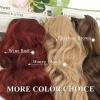 imageNAYOO Clip in Curly Hair Extensions 4PCS Long Wavy Synthetic Thick Hairpieces with Fiber Double Weft for Women Hair Full Head 24 Inch Copper RedHoney Blonde