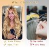 imageNAYOO Clip in Curly Hair Extensions 4PCS Long Wavy Synthetic Thick Hairpieces with Fiber Double Weft for Women Hair Full Head 24 Inch Copper RedHoney Blonde