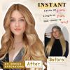 imageNAYOO Clip in Curly Hair Extensions 4PCS Long Wavy Synthetic Thick Hairpieces with Fiber Double Weft for Women Hair Full Head 24 Inch Copper RedHoney Blonde