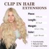 imageNAYOO Clip in Curly Hair Extensions 4PCS Long Wavy Synthetic Thick Hairpieces with Fiber Double Weft for Women Hair Full Head 24 Inch Copper RedLight Blonde