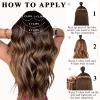 imageNAYOO Clip in Curly Hair Extensions 4PCS Long Wavy Synthetic Thick Hairpieces with Fiber Double Weft for Women Hair Full Head 24 Inch Copper RedWine Red