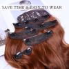 imageNAYOO Clip in Hair Extensions for Women 20 Inch Long Wavy Curly Auburn Hairpieces Full Head Synthetic Hair Hairpieces6PCSAuburnAuburn