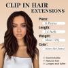 imageNAYOO Clip in Hair Extensions for Women 20 Inch Long Wavy Curly Auburn Hairpieces Full Head Synthetic Hair Hairpieces6PCSAuburnAuburn Mix Chestnut