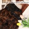 imageNAYOO Clip in Hair Extensions for Women 20 Inch Long Wavy Curly Auburn Hairpieces Full Head Synthetic Hair Hairpieces6PCSAuburnAuburn Mix Chestnut