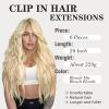 imageNAYOO Clip in Hair Extensions for Women 20 Inch Long Wavy Curly Auburn Hairpieces Full Head Synthetic Hair Hairpieces6PCSAuburnBlonde Mix Bleach Blonde