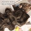 imageNAYOO Clip in Hair Extensions for Women 20 Inch Long Wavy Curly Auburn Hairpieces Full Head Synthetic Hair Hairpieces6PCSAuburnDark Brown Mix Blonde