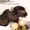 imageNAYOO Clip in Hair Extensions for Women 20 Inch Long Wavy Curly Auburn Hairpieces Full Head Synthetic Hair Hairpieces6PCSAuburnDark Brown Mix Chestnut