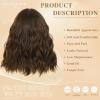 imageNAYOO Dark Green Wig with Bangs 14 Inch Bob Wig with Bangs Shoulder Length Green Short Wig for Daily Party UseOmbre Brown Highlight