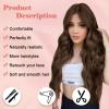 imageNAYOO Long Dark Brown Wavy Wig for Women 26 Inch Middle Part Curly Wavy Wig Natural Looking Synthetic Heat Resistant Fiber for Daily Party Use26 Inch Dark Brown