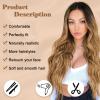 imageNAYOO Long Ombre Blonde Wavy Wig for Women 26 Inch Middle Part Curly Wavy Wig Natural Looking Synthetic Heat Resistant Fiber for Daily Party Use Ombre BlondeHoney Blonde