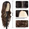 imageNAYOO Long Ombre Blonde Wavy Wig for Women 26 Inch Middle Part Curly Wavy Wig Natural Looking Synthetic Heat Resistant Fiber for Daily Party Use Ombre BlondeBrown Mixed Blonde