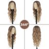 imageNAYOO Long Ombre Blonde Wavy Wig for Women 26 Inch Middle Part Curly Wavy Wig Natural Looking Synthetic Heat Resistant Fiber for Daily Party Use Ombre BlondeOmbre Blonde