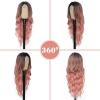 imageNAYOO Long Ombre Blonde Wavy Wig for Women 26 Inch Middle Part Curly Wavy Wig Natural Looking Synthetic Heat Resistant Fiber for Daily Party Use Ombre BlondeOmbre Pink