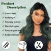 imageNAYOO Long Ombre Blonde Wavy Wig for Women 26 Inch Middle Part Curly Wavy Wig Natural Looking Synthetic Heat Resistant Fiber for Daily Party Use Ombre BlondeOmbre Green
