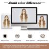 imageNAYOO Long Ombre Blonde Wavy Wig for Women 26 Inch Middle Part Curly Wavy Wig Natural Looking Synthetic Heat Resistant Fiber for Daily Party Use Ombre BlondeOmbre Blonde