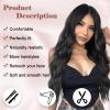 imageNAYOO Long Ombre Blonde Wavy Wig for Women 26 Inch Middle Part Curly Wavy Wig Natural Looking Synthetic Heat Resistant Fiber for Daily Party Use Ombre BlondeNatural Black