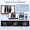 imageNAYOO Long Ombre Blonde Wavy Wig for Women 26 Inch Middle Part Curly Wavy Wig Natural Looking Synthetic Heat Resistant Fiber for Daily Party Use Ombre BlondeNatural Black