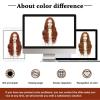 imageNAYOO Long Ombre Blonde Wavy Wig for Women 26 Inch Middle Part Curly Wavy Wig Natural Looking Synthetic Heat Resistant Fiber for Daily Party Use Ombre BlondeAuburn