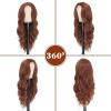imageNAYOO Long Ombre Blonde Wavy Wig for Women 26 Inch Middle Part Curly Wavy Wig Natural Looking Synthetic Heat Resistant Fiber for Daily Party Use Ombre BlondeAuburn
