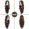 imageNAYOO Long Ombre Blonde Wavy Wig for Women 26 Inch Middle Part Curly Wavy Wig Natural Looking Synthetic Heat Resistant Fiber for Daily Party Use Ombre BlondeBrown Mixed Blonde