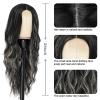 imageNAYOO Long Ombre Blonde Wavy Wig for Women 26 Inch Middle Part Curly Wavy Wig Natural Looking Synthetic Heat Resistant Fiber for Daily Party Use Ombre BlondeBlack Mixed Blonde