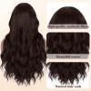 imageNAYOO Long Ombre Blonde Wavy Wig for Women 26 Inch Middle Part Curly Wavy Wig Natural Looking Synthetic Heat Resistant Fiber for Daily Party Use Ombre BlondeDark Brown