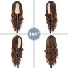 imageNAYOO Long Ombre Blonde Wavy Wig for Women 26 Inch Middle Part Curly Wavy Wig Natural Looking Synthetic Heat Resistant Fiber for Daily Party Use Ombre BlondeOmbre Brown