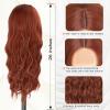 imageNAYOO Long Wavy Wigs for Women Dark Brown Middle Part Wig Synthetic Heat Resistant Fiber Women Wigs for Daily Party Use 26 Inch Dark BrownAuburn2