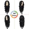 imageNAYOO Long Wavy Wigs for Women Dark Brown Middle Part Wig Synthetic Heat Resistant Fiber Women Wigs for Daily Party Use 26 Inch Dark BrownBlack