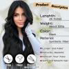 imageNAYOO Long Wavy Wigs for Women Dark Brown Middle Part Wig Synthetic Heat Resistant Fiber Women Wigs for Daily Party Use 26 Inch Dark BrownBlack