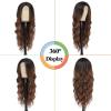 imageNAYOO Long Wavy Wigs for Women Dark Brown Middle Part Wig Synthetic Heat Resistant Fiber Women Wigs for Daily Party Use 26 Inch Dark BrownOmbre Brown
