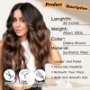imageNAYOO Long Wavy Wigs for Women Dark Brown Middle Part Wig Synthetic Heat Resistant Fiber Women Wigs for Daily Party Use 26 Inch Dark BrownOmbre Brown