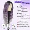 imageNAYOO Long Wavy Wigs for Women Dark Brown Middle Part Wig Synthetic Heat Resistant Fiber Women Wigs for Daily Party Use 26 Inch Dark BrownOmbre Purple