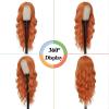 imageNAYOO Long Wavy Wigs for Women Dark Brown Middle Part Wig Synthetic Heat Resistant Fiber Women Wigs for Daily Party Use 26 Inch Dark BrownOrange