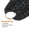 imageNAYOO Senegalese Twist Crochet Hair For Black Women  8 Packs 35 StrandsPack Small Twist Crochet Braids Hair Hot Water Setting Crochet Braiding Hair Straight Ends18 Inch 1B1B Mixed Tinsel