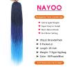 imageNAYOO Senegalese Twist Crochet Hair For Black Women  8 Packs 35 StrandsPack Small Twist Crochet Braids Hair Hot Water Setting Crochet Braiding Hair Straight Ends18 Inch 1B1BPurpleBlue