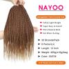 imageNAYOO Senegalese Twist Crochet Hair For Black Women  8 Packs 35 StrandsPack Small Twist Crochet Braids Hair Hot Water Setting Crochet Braiding Hair Straight Ends18 Inch 1B3027