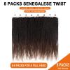 imageNAYOO Senegalese Twist Crochet Hair For Black Women  8 Packs 35 StrandsPack Small Twist Crochet Braids Hair Hot Water Setting Crochet Braiding Hair Straight Ends18 Inch 1B1B30